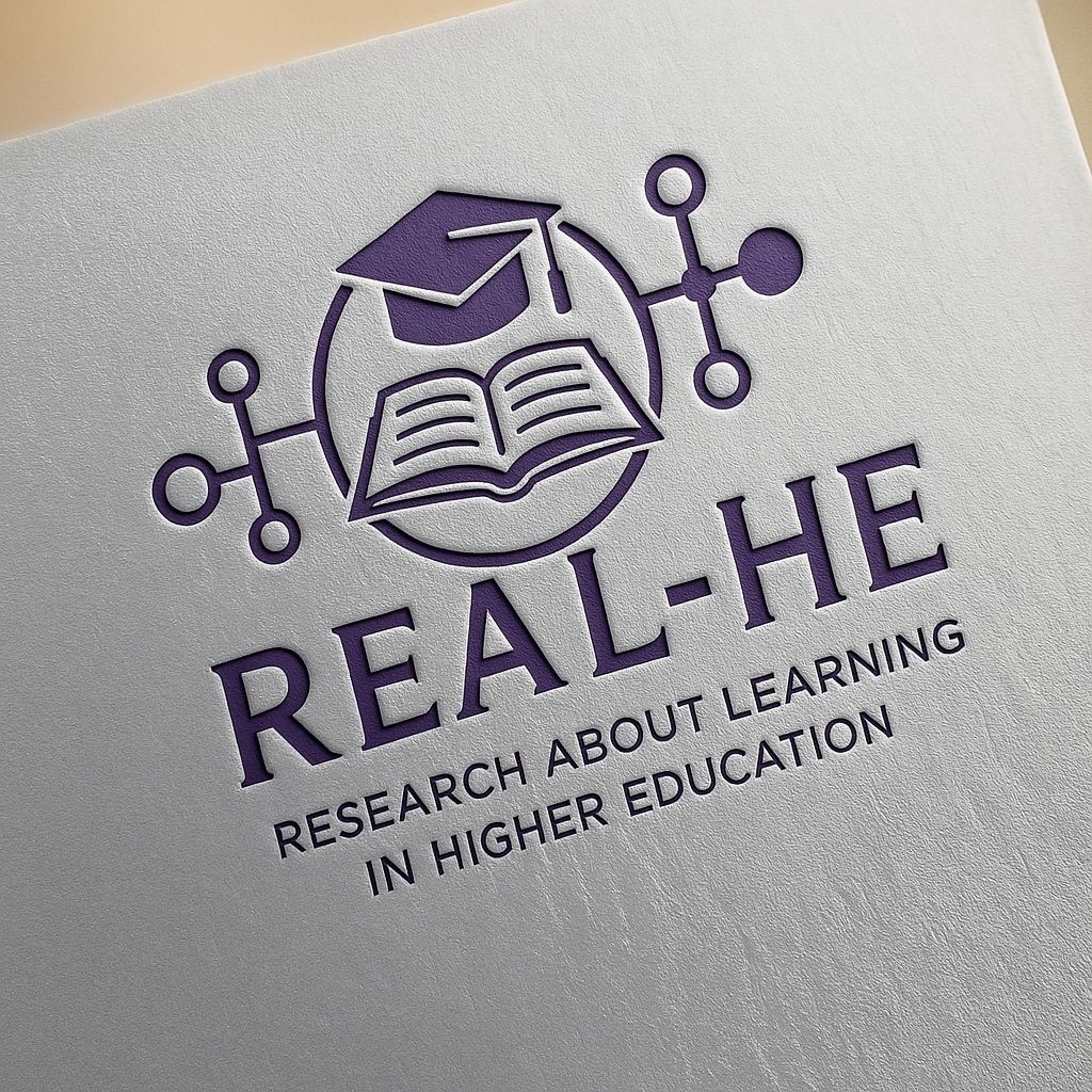 REAL-HE Logo on Textured Cardstock